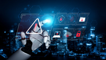 AI identifies cybersecurity threat and breach by protecting data, detecting threat, and preventing...