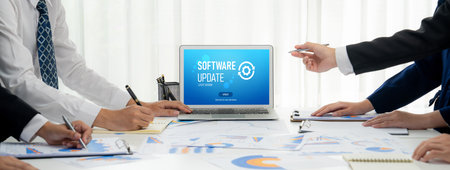 Software update on computer for brisk version of device software upgrade