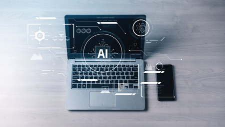 AI interface showing how artificial intelligence powers systems. AI Artificial intelligence...