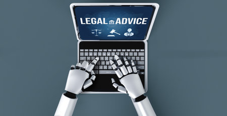 Smart legal advice website for people searching for brisk law knowledge in digital device screen...