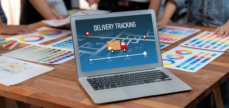 Delivery tracking system for e-commerce and brisk online business to timely goods transportation and...