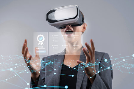 Business person secures product certification, marking a key achievement. Demonstrates commitment to quality and trustworthiness by having product certification passed. FaaSの写真素材