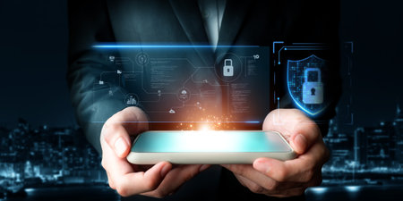 Business person explore the core of cyber security. Delve into cyber protection methods, cyber threats, and bolster cyber security stance. Essential for navigating the cyber security age FaaSの写真素材