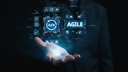 Agile project management using teams and agile planning for agile development. Agile enables flexibility, collaboration, and continuous improvement across modern workflows. Elideの写真素材