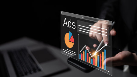 Digital advertising performance highlights advertising, campaign, and analytics for better tracking, strategy, and business insight Latchの写真素材