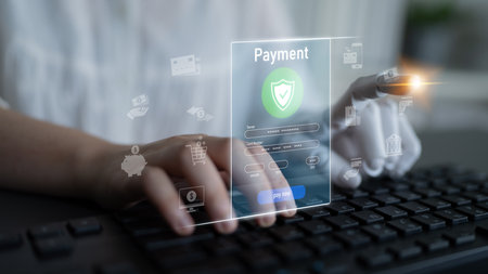 AI secures online payments through smart fraud detection, encrypted financial systems, and virtual assistants for smooth, safe digital transactions. Latchの写真素材