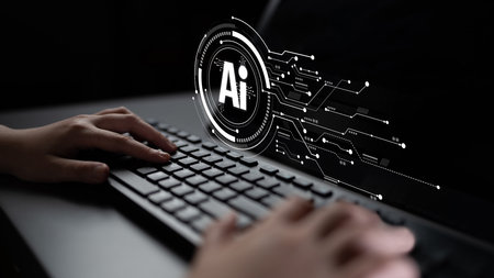 AI assistant with LLM, big data, machine learning, and generative AI powers prompt engineering and supports agentic AI for advanced business applications. Latchの写真素材