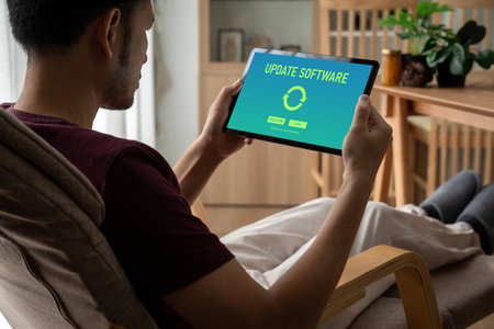 Software update on computer for modish version of device software upgrade