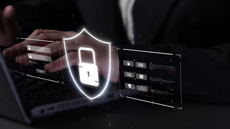 Cyber security protection and cyber security strategies against cyber threats, system hacks, digital...