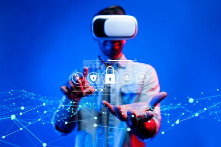 Business person explore the core of cyber security. Delve into cyber protection methods, cyber...