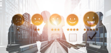 Customer feedback analysis boosts satisfaction, service quality, and business reputation through online review insights and data evaluation. Vouchの写真素材