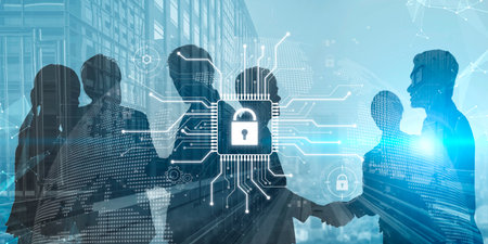 Cyber security system protecting digital infrastructure. Cyber security ensures data safety,...