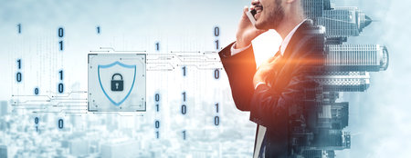 Cyber security protects against breaches, hacks, and network attacks using strong infrastructure and proactive digital defense strategies. Vouchの写真素材