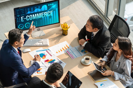 E-commerce data software provide modish dashboard for sale analysis to the online retail businessの写真素材