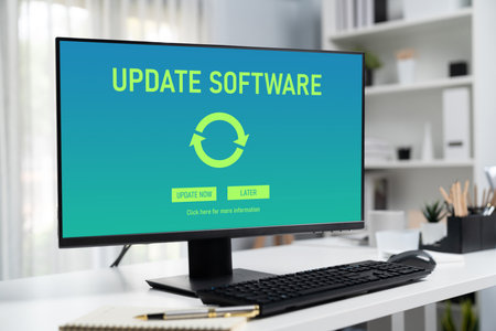 Software update on computer for brisk version of device software upgrade