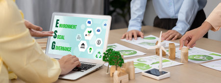 ESG environmental social governance policy for brisk business to set a standard to achieve high ESG...
