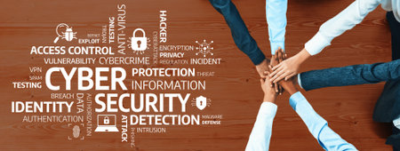 A diverse group working together to strengthen cyber security through proactive measures, focusing...