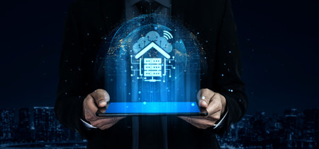 Cloud computing, cloud strategy, and cloud technology transforming digital infrastructure with...