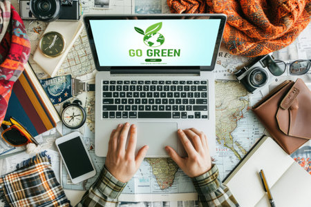 Green business transformation for brisk corporate business to thank green marketing strategyの素材