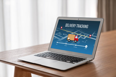 Delivery tracking system for e-commerce and modish online business to timely goods transportation...