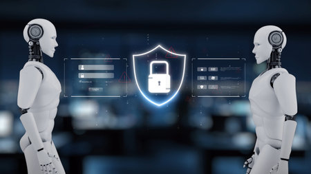 AI strengthens cyber security with artificial intelligence threat detection, AI-based protection...