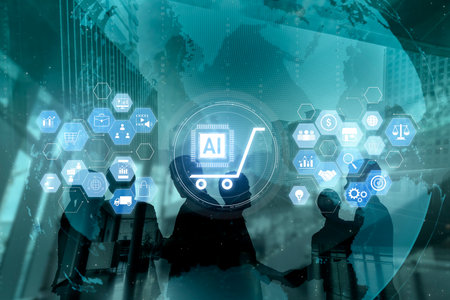 AI-powered e-commerce ecosystem connecting customer data, marketing, logistics, product management,...