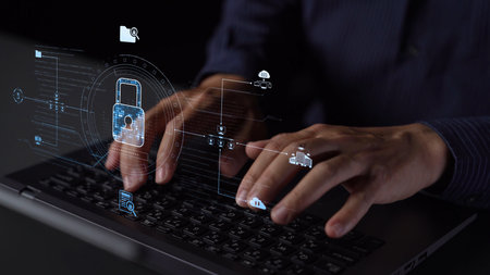 Cyber security protection and cyber security strategies against cyber threats, system hacks, digital...