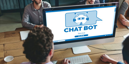 Chatbot software application for brisk online business that automatically reply to customer questionsの素材