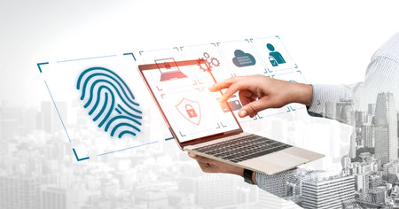 System for safeguarding digital identity using fingerprint authentication, encryption, and secure...