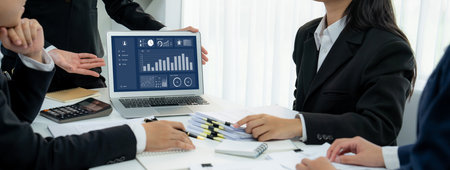 Business data dashboard provide brisk business intelligence analytic for marketing strategy planning