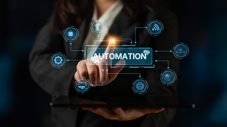 Modern automation drives workflow efficiency by connecting systems, people, and data. With intelligent automation, businesses unlock potential through seamless integration and automation tools. Splineの写真素材