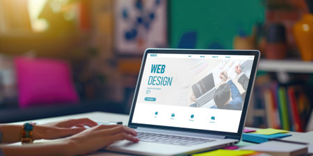 Website design software provide brisk template for online retail business and e-commerceの素材