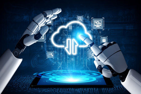 AI artificial intelligence optimizes cloud infrastructure with virtual assistants and intelligent...