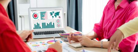 Business data dashboard provide brisk business intelligence analytic for marketing strategy planning