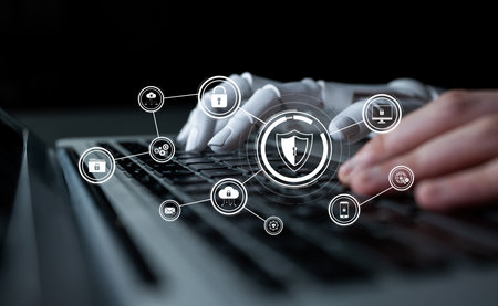 AI artificial intelligence strengthens cybersecurity with intelligent threat detection, virtual...
