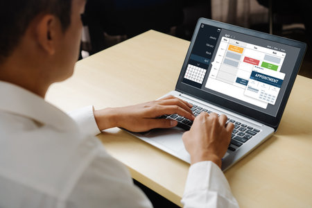 Online appointment booking calendar for registration on the internet website