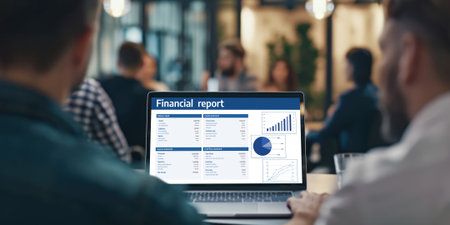 Business data dashboard provide business intelligence analytic for marketing strategy planning brisk with big data set to analyze customer demands and foreseeing business futureの素材