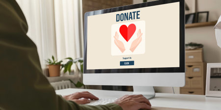 Online donation platform offer brisk money sending system for people to transfer on the internetの素材