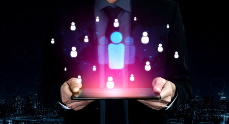 Professional networking expands business connections, fosters collaboration, and builds digital relationships for new opportunities. Vouchの写真素材