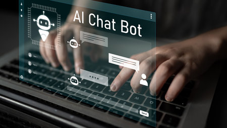 AI chatbot interface facilitates communication, chatbot, and AI interaction for automated user...