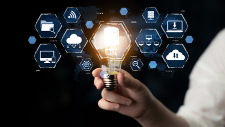 Cloud computing, cloud strategy, and cloud technology transforming digital infrastructure with...