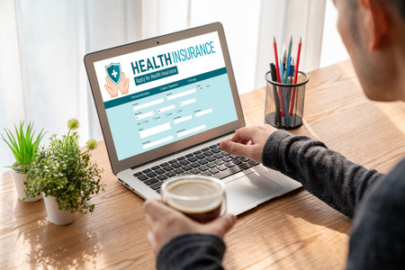 Health insurance web site modish registration system for easy form filling
