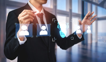 AI is selected to replace human employees, illustrating automation and workforce transformation driven by artificial intelligence in digital operationsの写真素材