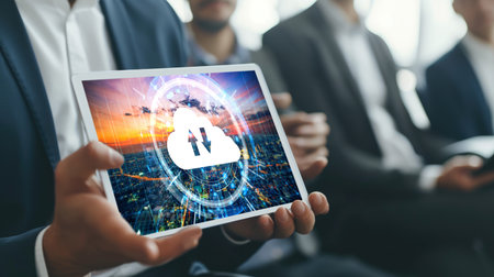 Cloud computing software for brisk remote work and personal data storageの素材