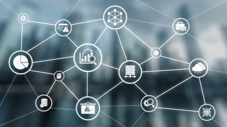 Data analytics and big data strategy for real-time analytics, predictive data modeling, business intelligence analytics, and data-driven decision-making in modern digital businesses.の写真素材