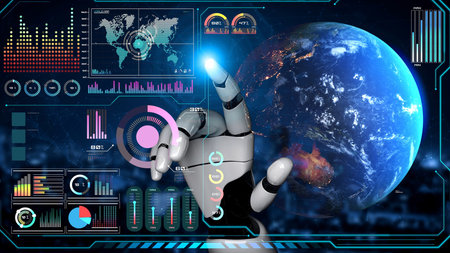 AI-powered global network interface enabling real-time data interaction, virtual assistant support,...