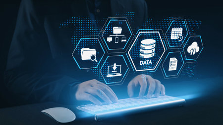 Cloud computing, cloud strategy, and cloud technology transforming digital infrastructure with...
