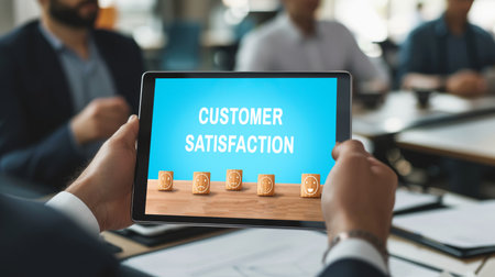 Customer satisfaction and evaluation analysis on brisk software computer for marketing strategy planningの素材