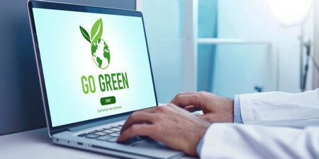 Green business transformation for brisk corporate business to thank green marketing strategyの素材