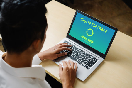 Software update on computer for modish version of device software upgrade